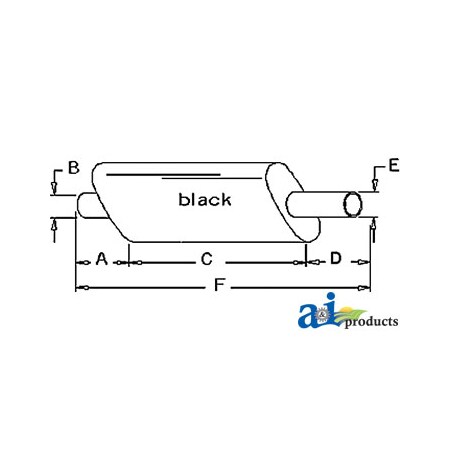 A & I Products Muffler 40" x9" x5" A-D5NN5230E